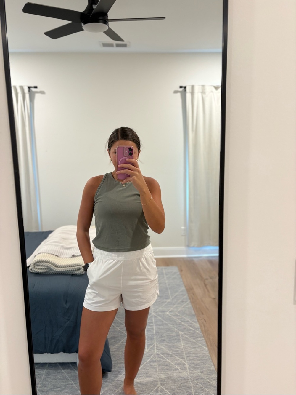 Vuori Pose Plyo Tank Ribbed Green Size Large